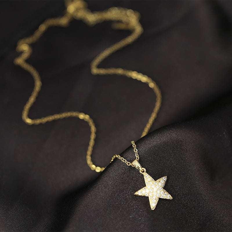 Fashionable Simple Necklace, Star Pendant Necklace, Titanium Steel Jewelry - available at Sparq Mart