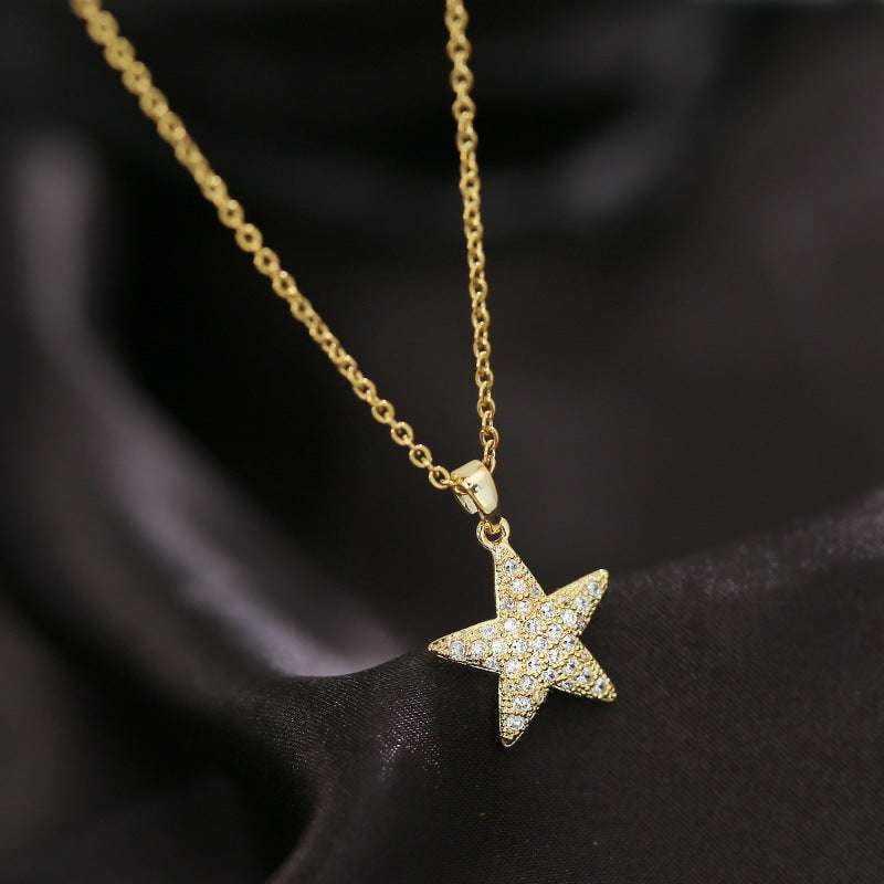 Fashionable Simple Necklace, Star Pendant Necklace, Titanium Steel Jewelry - available at Sparq Mart