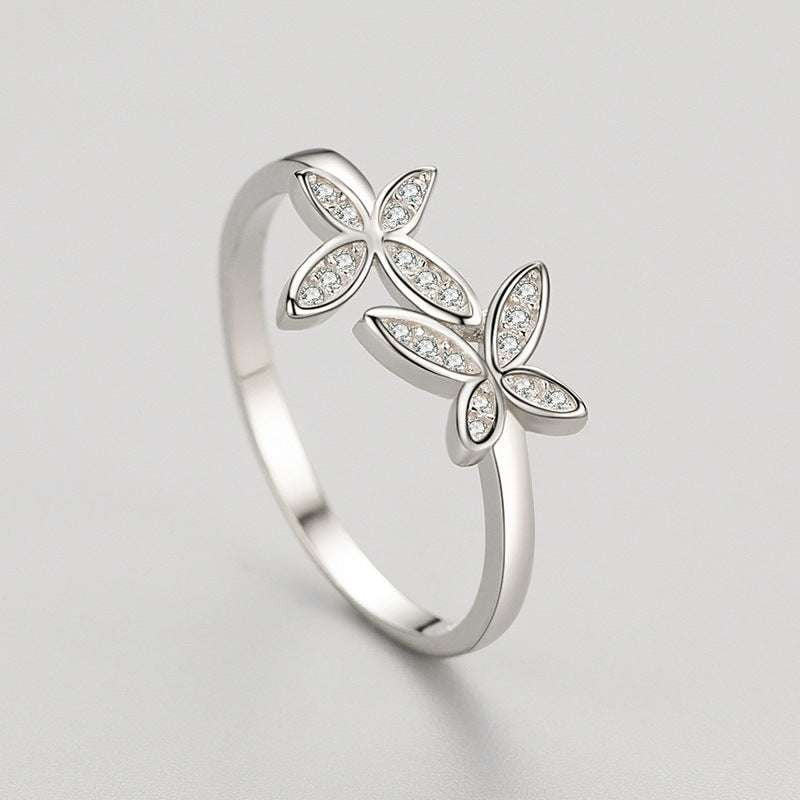 Butterfly Design Ring, Geometric Silver Ring, Sterling Silver Jewelry - available at Sparq Mart