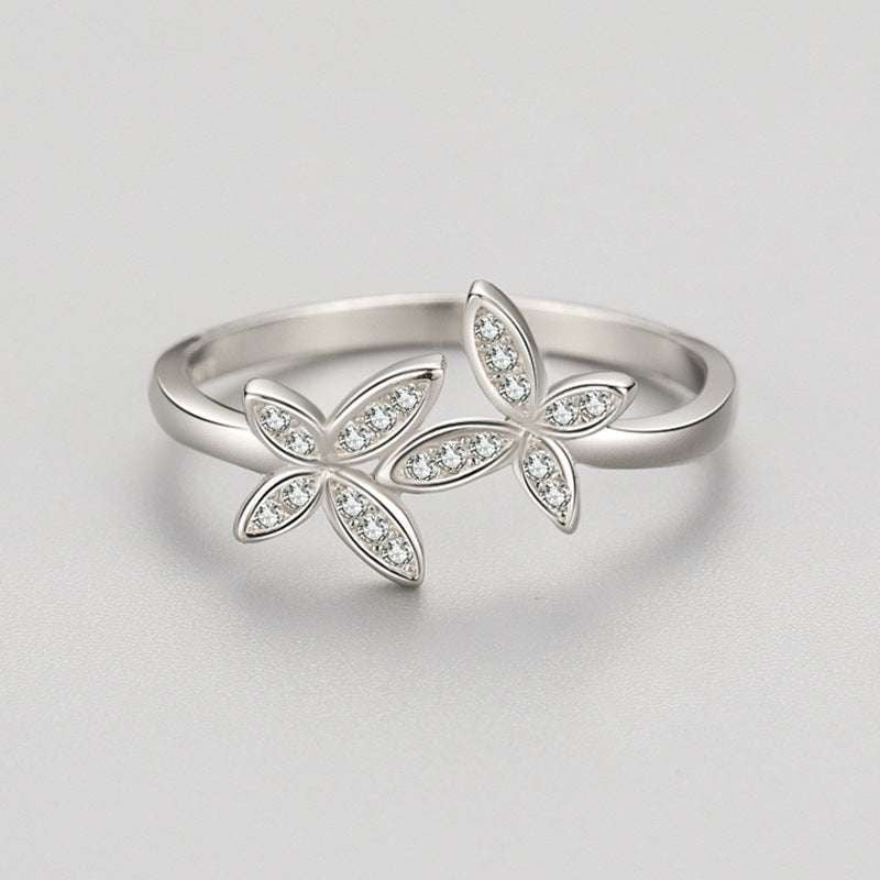 Butterfly Design Ring, Geometric Silver Ring, Sterling Silver Jewelry - available at Sparq Mart