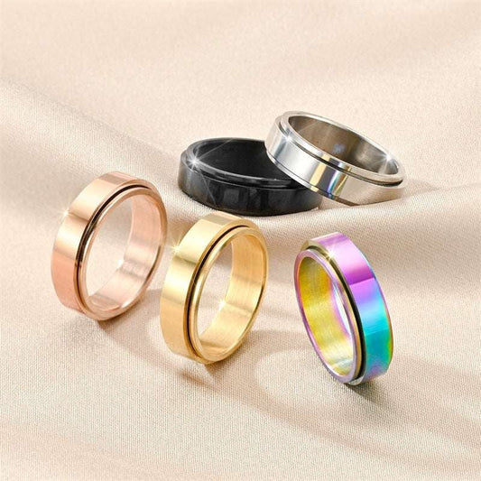 Durable Titanium Band Women, Elegant Steel Ring Accessory, Women's Titanium Steel Ring - available at Sparq Mart