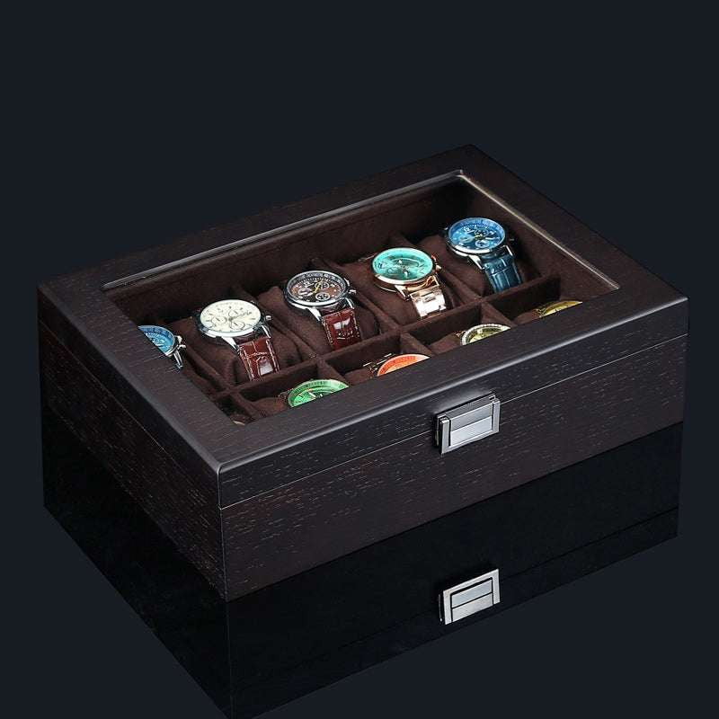 secure watch organizer, suede pillow storage, wooden watch box - available at Sparq Mart