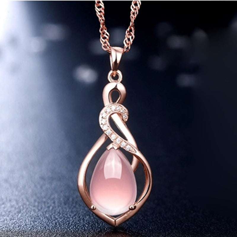 Crystal Pendant Necklace, Drop-shaped Necklace, Women's Necklace - available at Sparq Mart