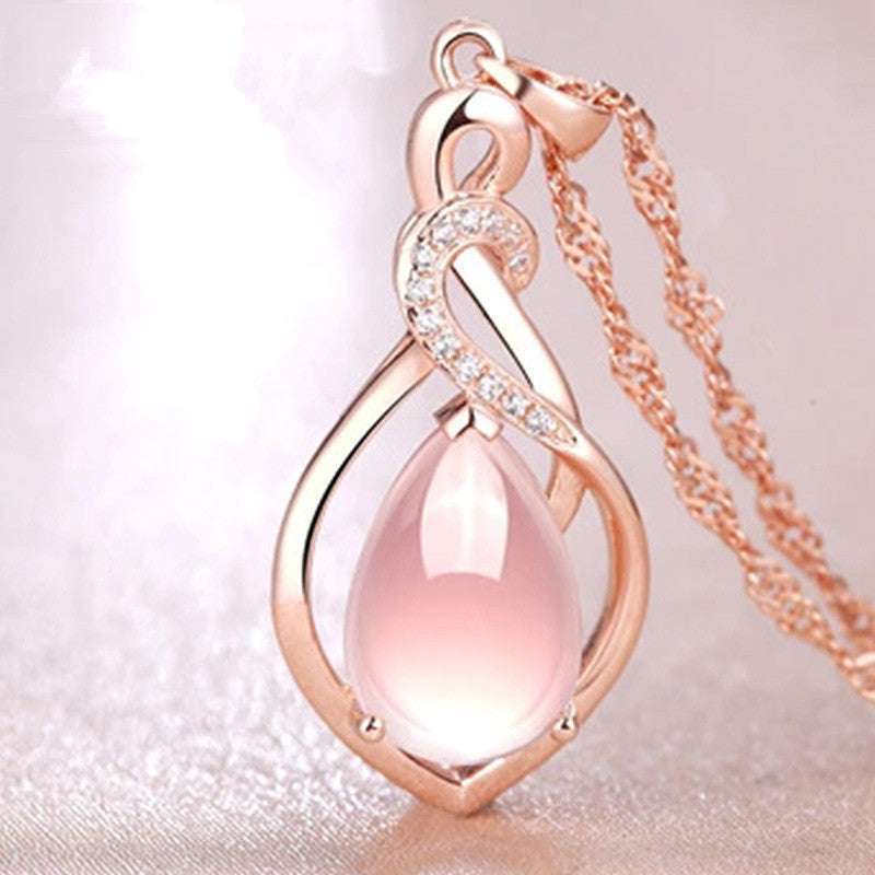 Crystal Pendant Necklace, Drop-shaped Necklace, Women's Necklace - available at Sparq Mart