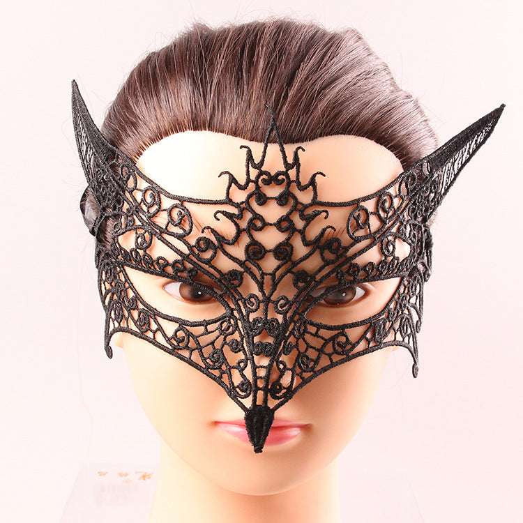 Elegant Party Accessory, Handmade Lace Mask, Mysterious Eye Mask - available at Sparq Mart