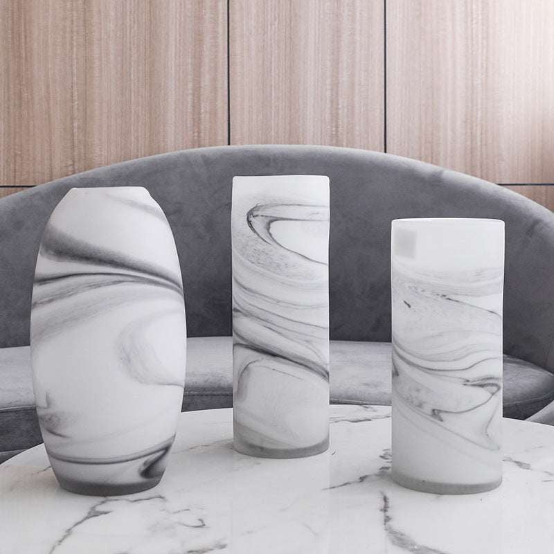 Chinese ink vase, marble texture vase, painting style vase - available at Sparq Mart