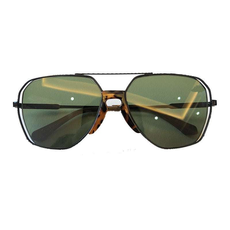 Chic Dark Green Shades, Designer Frame Sunglasses, Vintage Goggle Eyewear - available at Sparq Mart