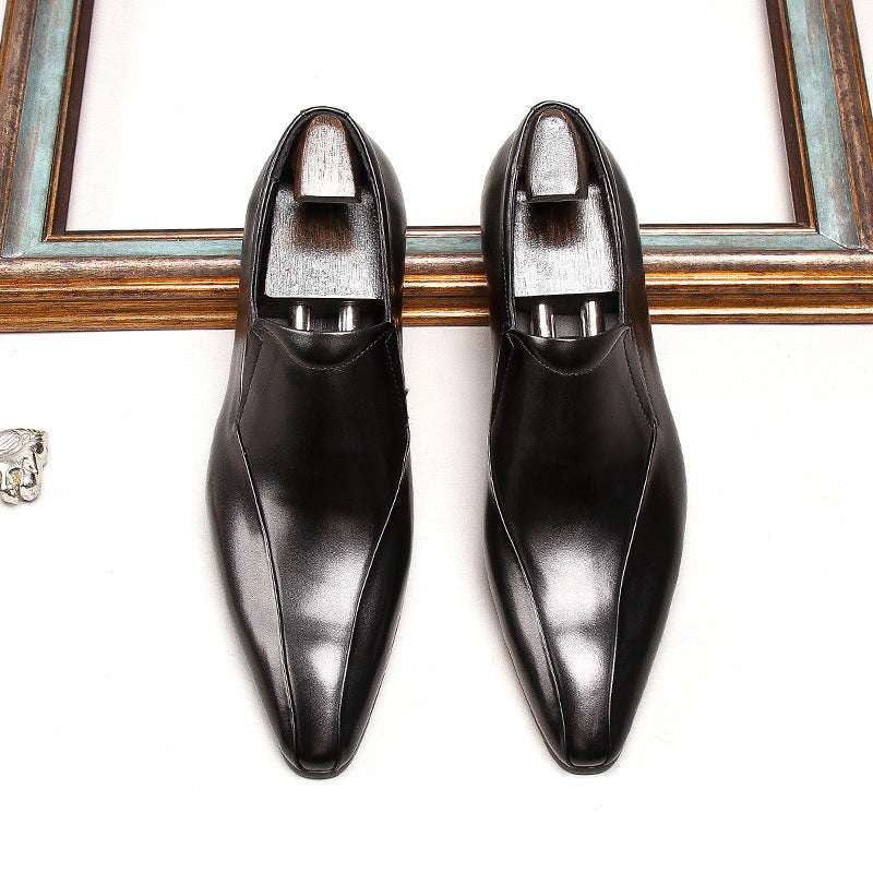 British Style Shoes, Men's Pointed Loafers, Patent Leather Loafers - available at Sparq Mart