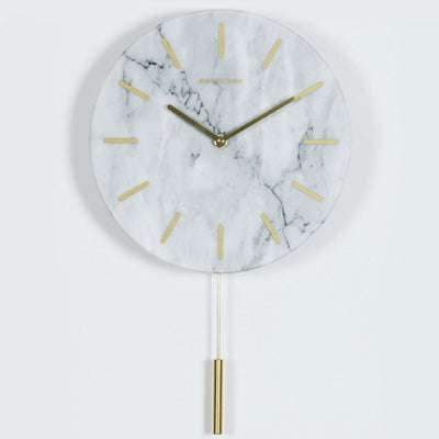 Creative Marble Clock, Mute Bedroom Clock, Nordic Wall Clock - available at Sparq Mart