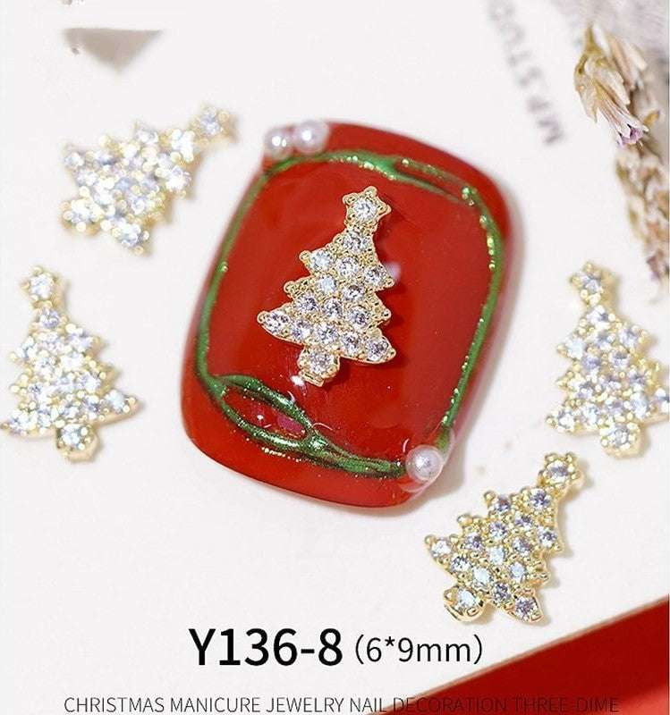 Festive Nail Charms, Nail Art Diamonds, Reindeer Crystal Accents - available at Sparq Mart