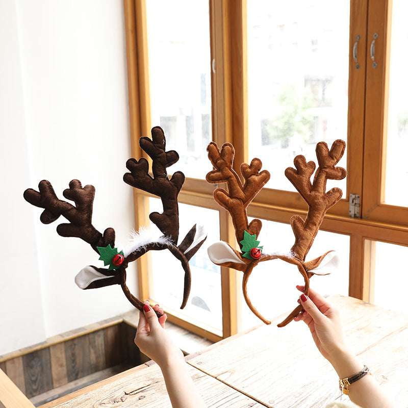 Christmas Antler Headwear, Festive Reindeer Headband, Holiday Deer Headpiece - available at Sparq Mart