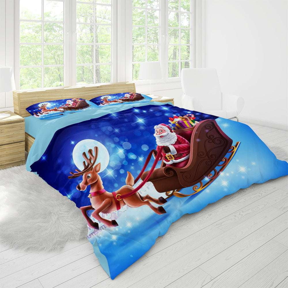 festive bedding set, Santa duvet cover, starry night bedding - available at Sparq Mart