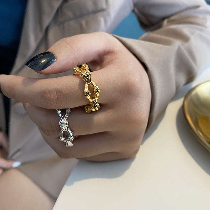 Adjustable Size, French Retro Anchor Ring, Stylish Design - available at Sparq Mart