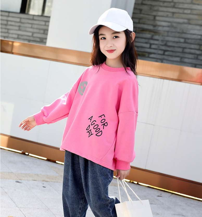 Girls Cotton Sweater, Kids Sweater Spring, Korean Style Sweater - available at Sparq Mart