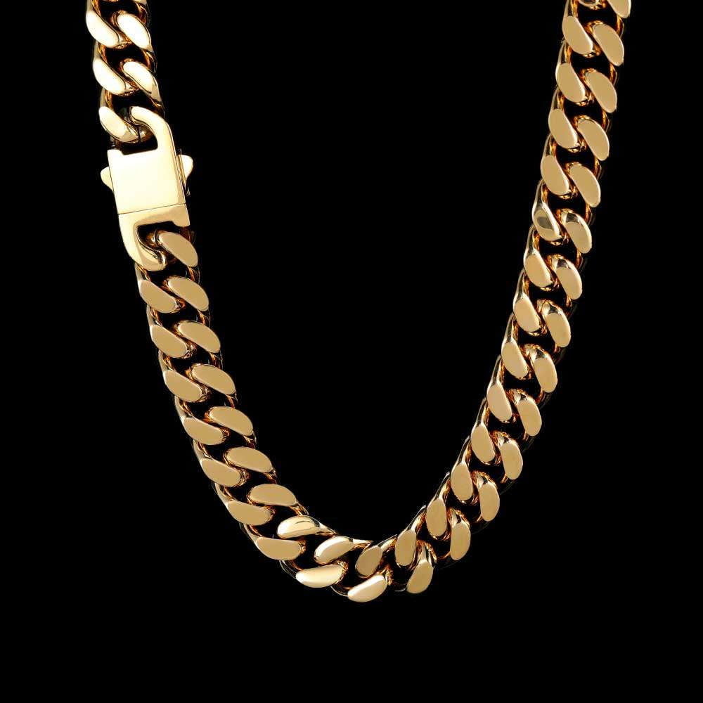 Cuban Link Jewelry, Encrypted Gold Bracelet, Stainless Steel Necklace - available at Sparq Mart