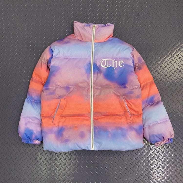 cloud print jacket, cotton sky outerwear, gradient cloud jacket - available at Sparq Mart