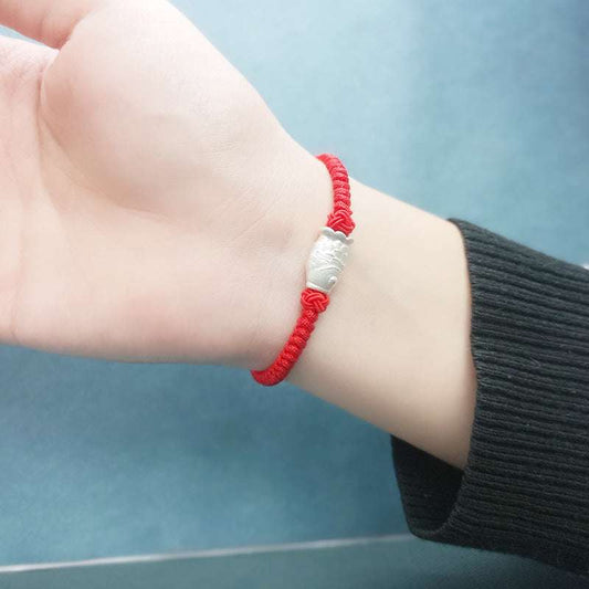 Hand-woven Bracelet, Red Rope Bracelet, Snake Knot Bracelet - available at Sparq Mart