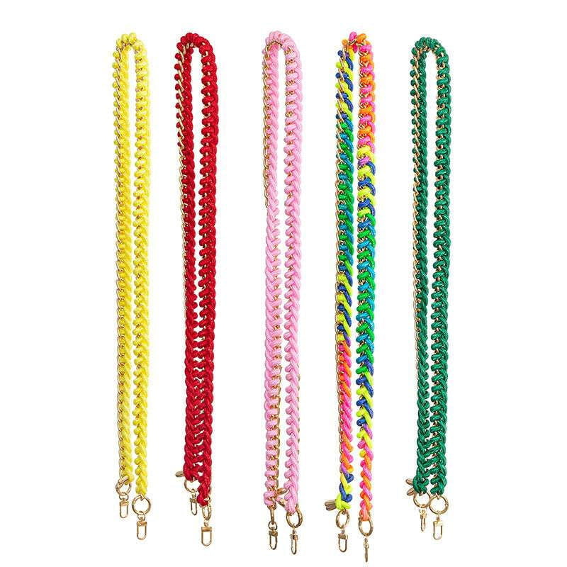 Stylish Crossbody Chain Handmade Bag Accessories Woven Chain Strap - available at Sparq Mart