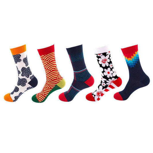 European design socks, Hip-hop colorful socks, Stylish mid-tube socks - available at Sparq Mart