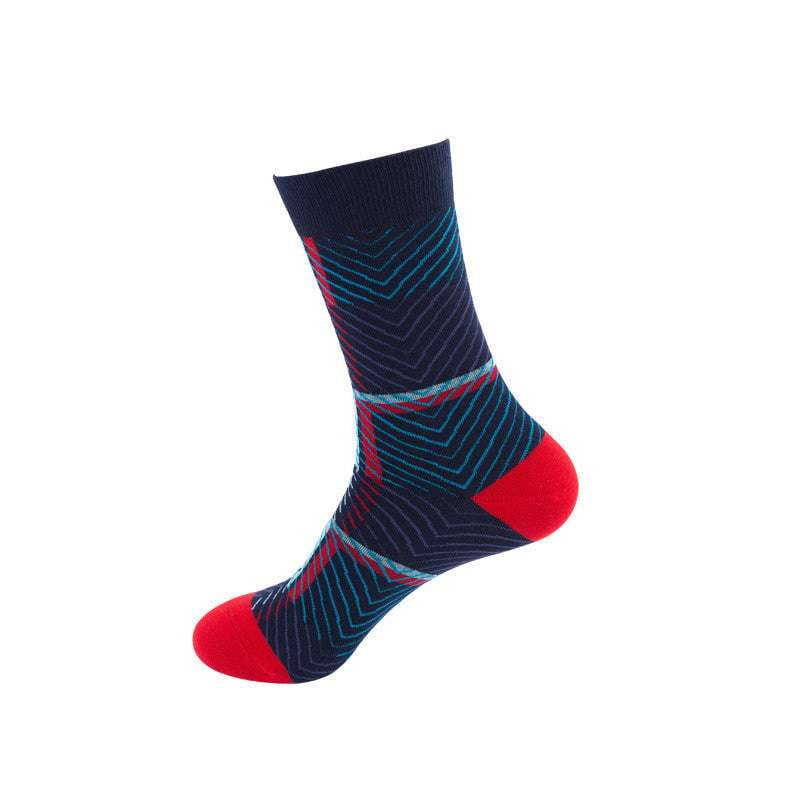 European design socks, Hip-hop colorful socks, Stylish mid-tube socks - available at Sparq Mart