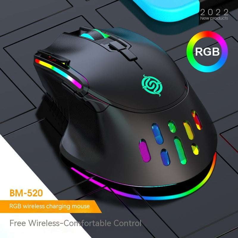 Rechargeable gaming mouse, RGB gaming mouse, Wireless gaming mouse - available at Sparq Mart