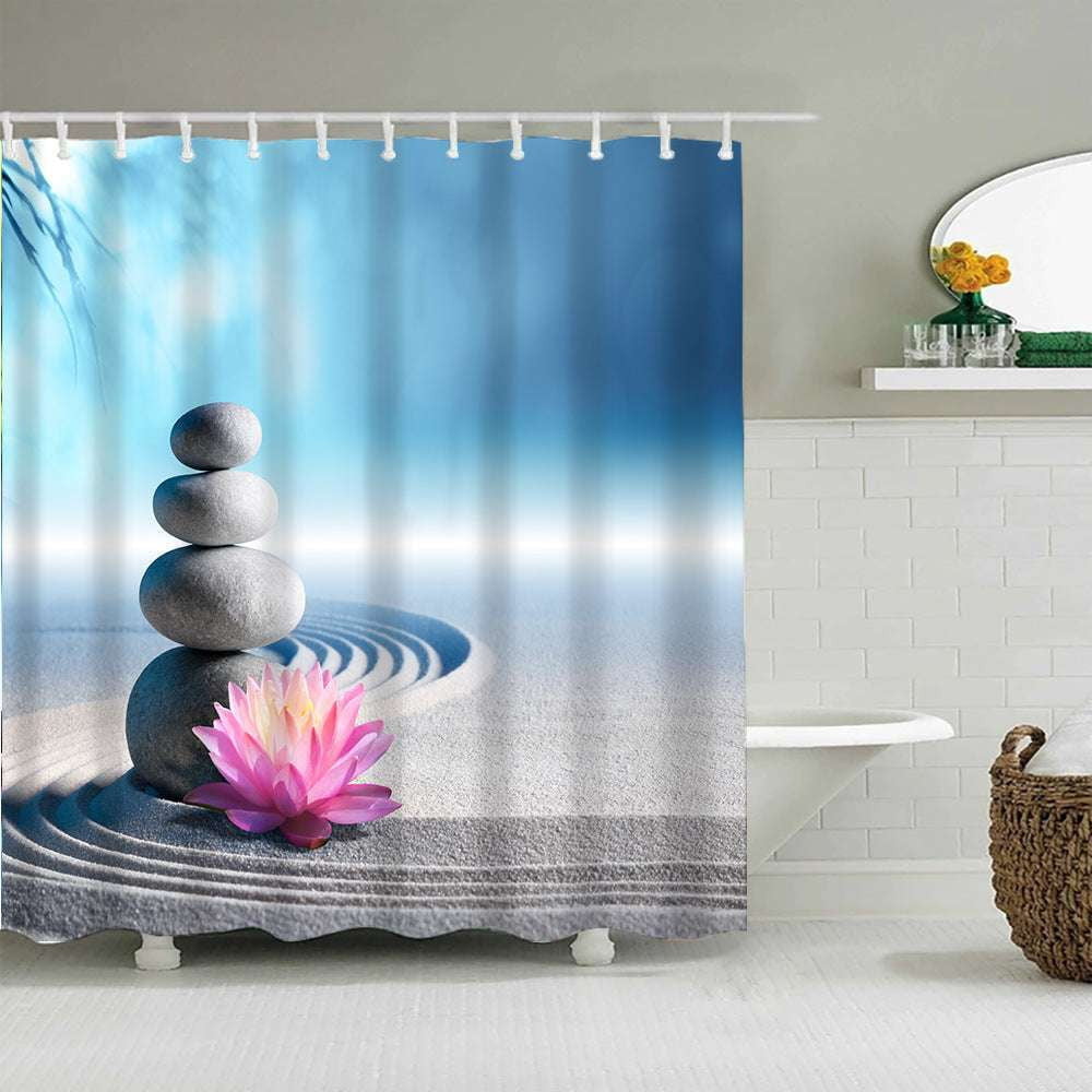 Durable Bathroom Curtain, Unique Design Curtain, Waterproof Polyester Curtain - available at Sparq Mart