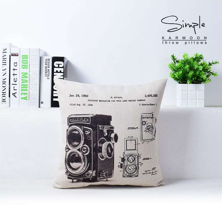 43x43cm Size, Cotton Linen Cushion, Simple Style Pillowcase - available at Sparq Mart