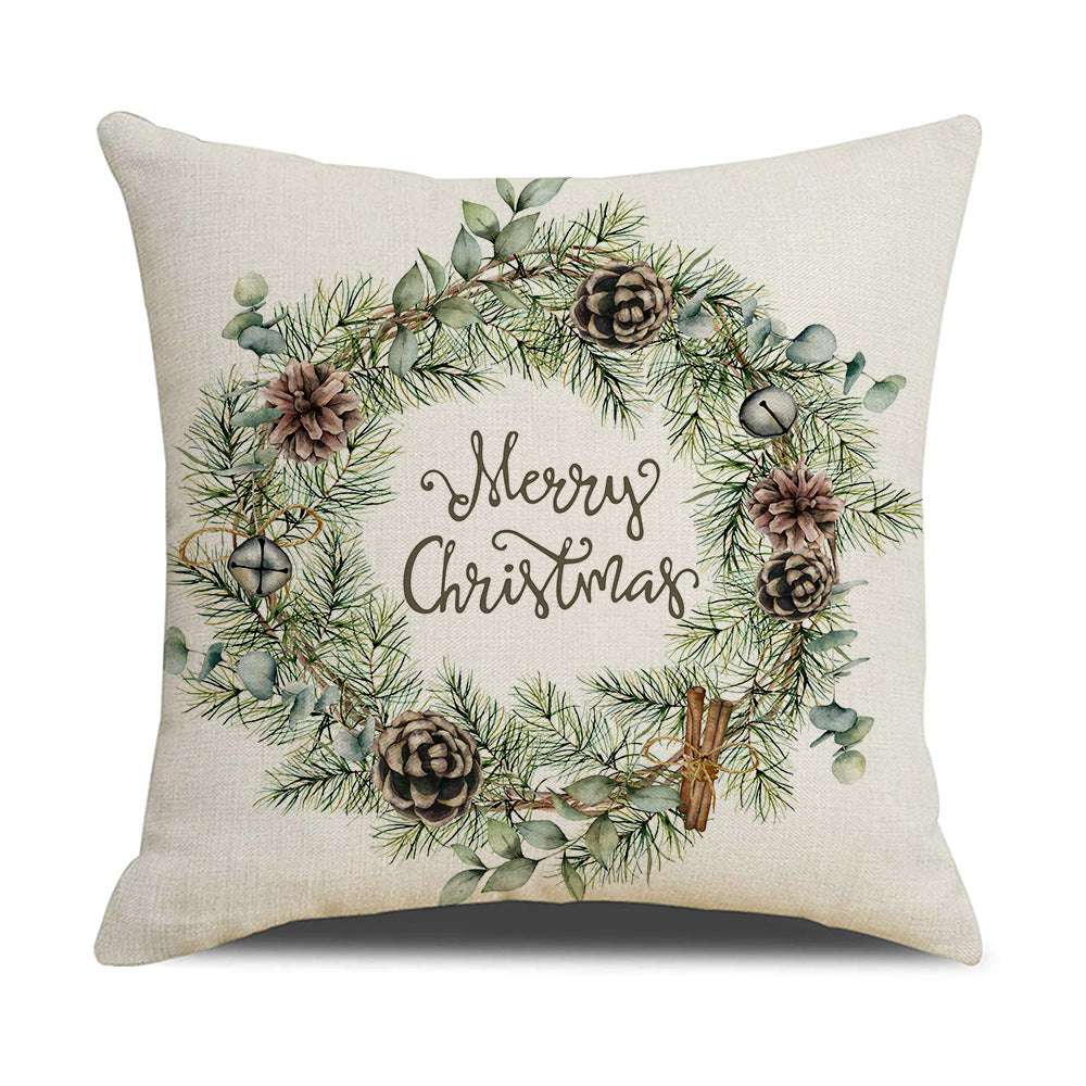 Linen Christmas Pillow, Printed Watercolor Pillow, Wholesale Christmas Pillow - available at Sparq Mart