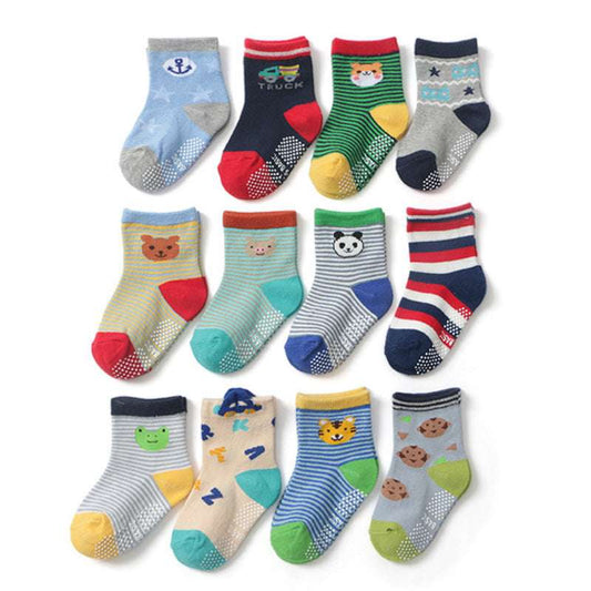 Kids cotton socks, Non-slip floor socks, Polka dot socks - available at Sparq Mart