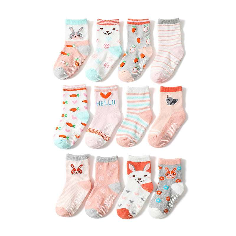 Kids cotton socks, Non-slip floor socks, Polka dot socks - available at Sparq Mart