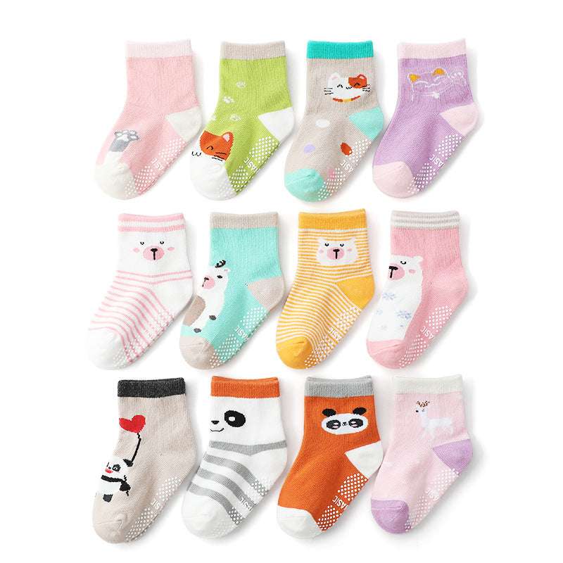 Kids cotton socks, Non-slip floor socks, Polka dot socks - available at Sparq Mart