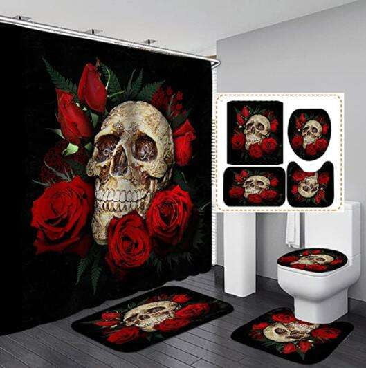 Halloween Shower Curtain, Polyester Shower Curtain, Waterproof Shower Curtain - available at Sparq Mart