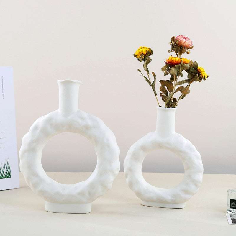 home decoration, Ins plain ceramic vase, special shaped - available at Sparq Mart