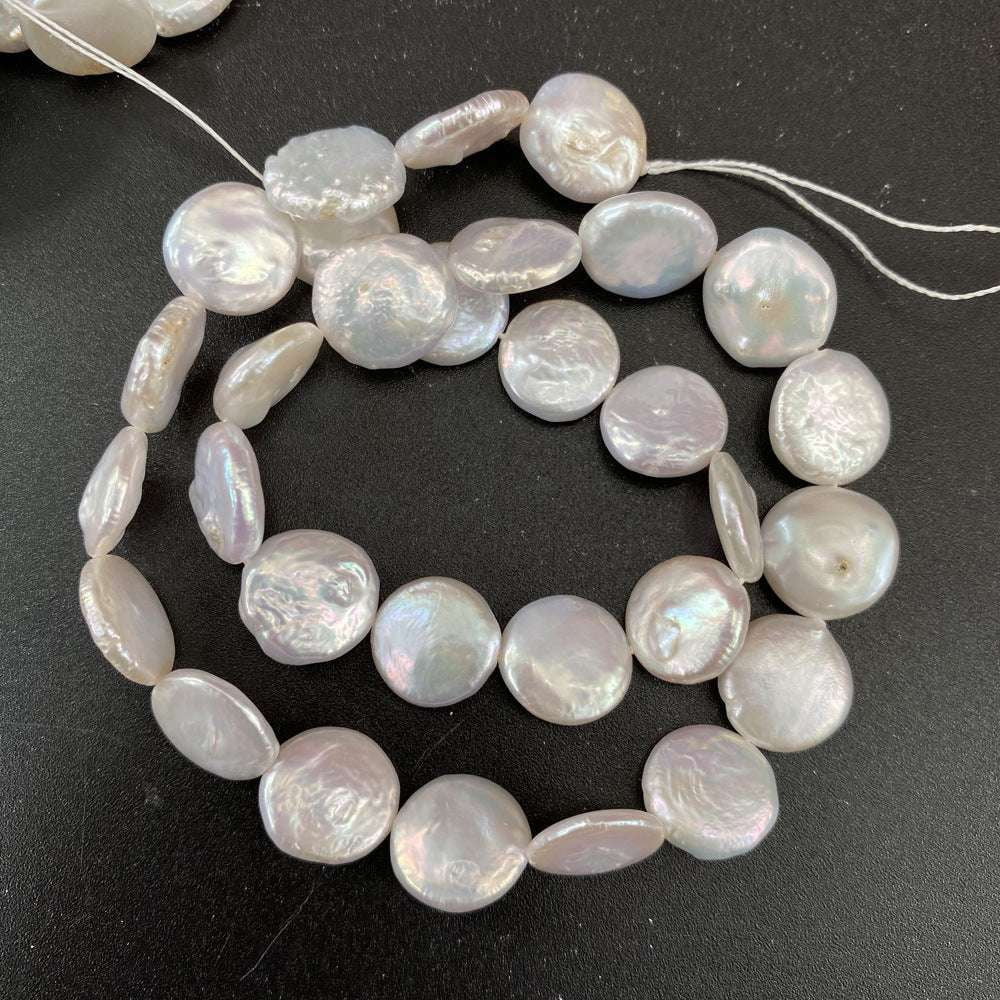 Button Shape Pearl, Freshwater Pearl Beads, Natural Pearl Beads - available at Sparq Mart