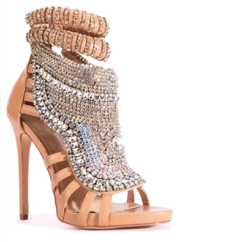 fashionable women, high-quality, Rhinestone stiletto sandals - available at Sparq Mart