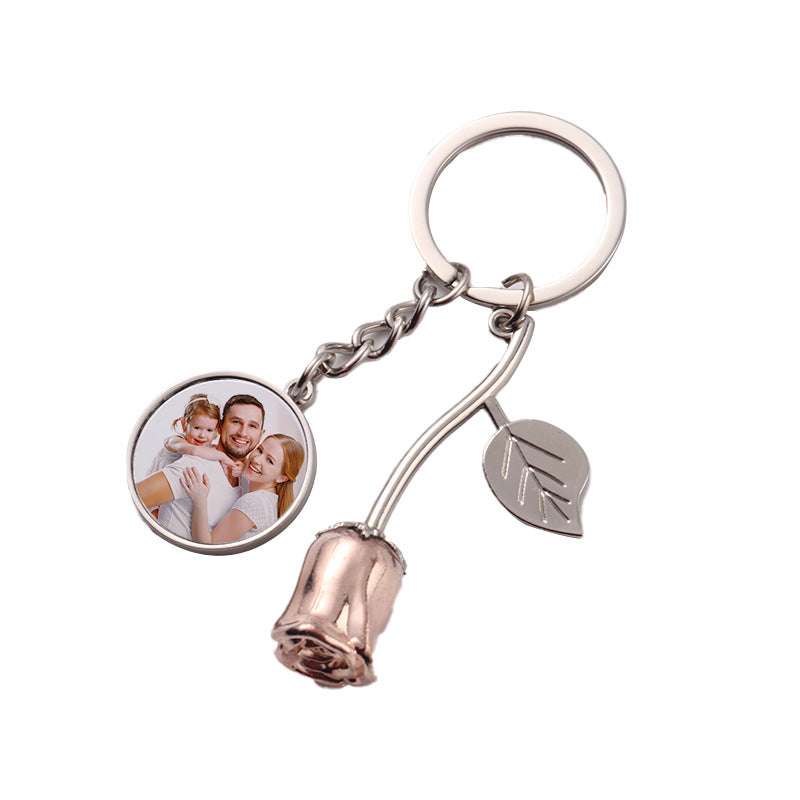 Alloy Rose Keychain, Colorful Keychain Pendant, Unique Keychain Pendant - available at Sparq Mart