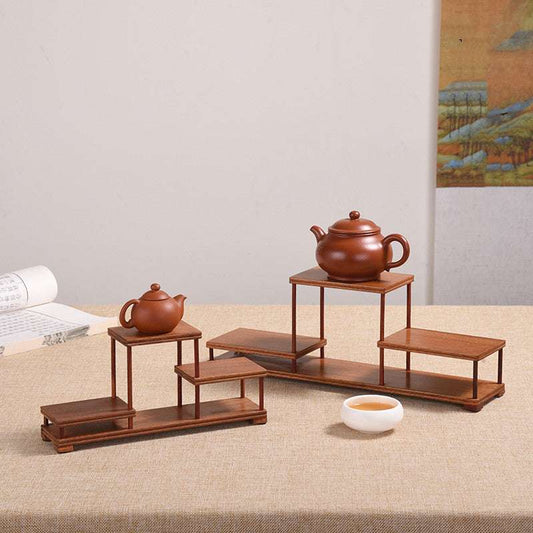 Kung Fu Tea Storage, Small Tea Set Rack, Solid Wood Tea Shelf - available at Sparq Mart