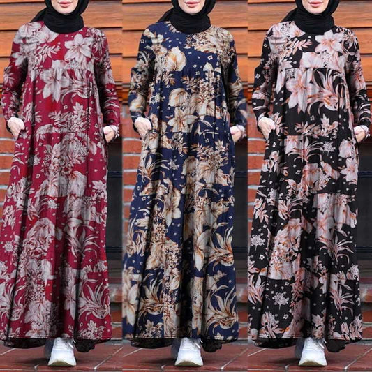 Casual Large Dress, Hedging Swing Dress, Long Sleeve Dress - available at Sparq Mart