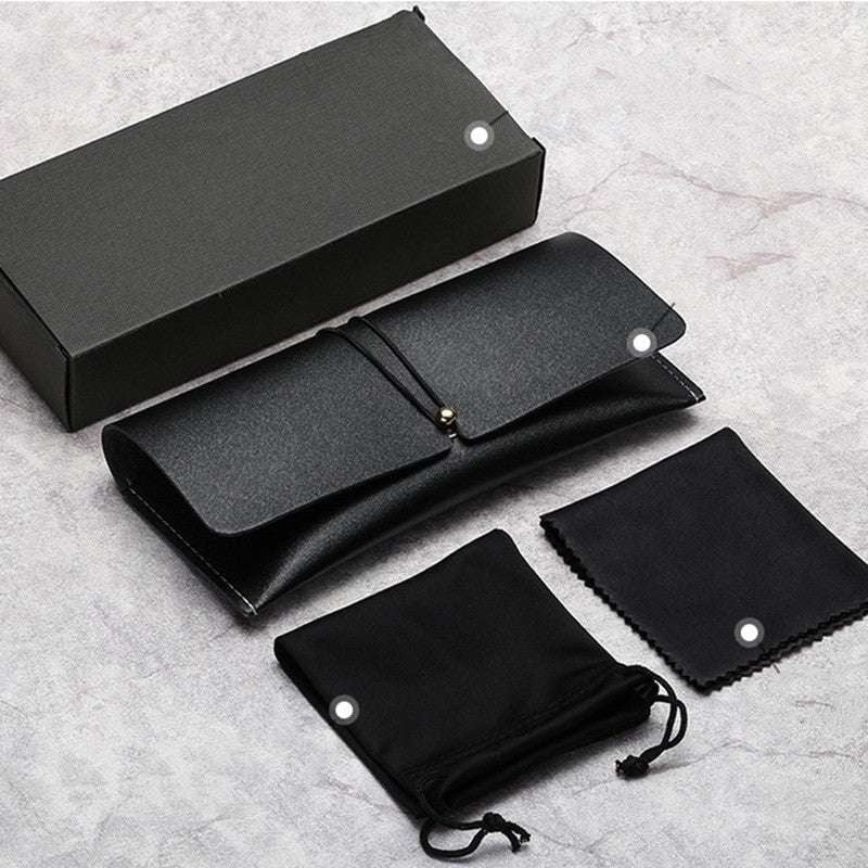 elastic drawstring case, leather sunglasses case, portable sunglasses box - available at Sparq Mart