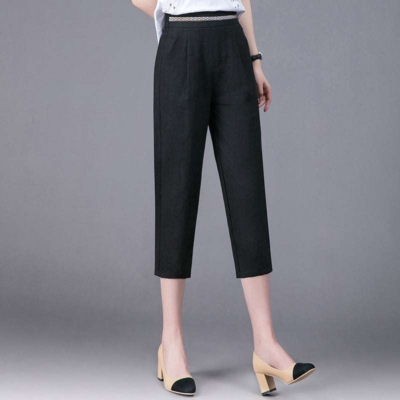 Loose Harem Pants, Summer Linen Trousers, Women's Casual Linens - available at Sparq Mart