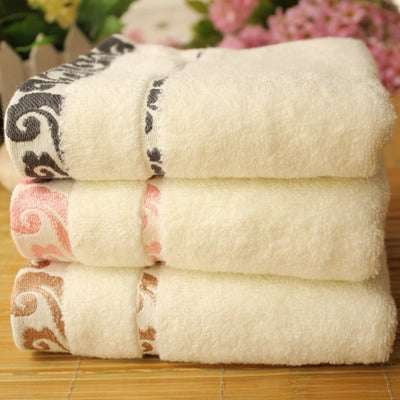 crepe-free face towel, Luxurious jacquard face towel, pure cotton face towel - available at Sparq Mart