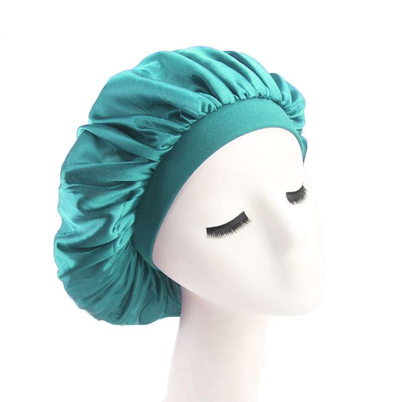 Elegant Nightcap Headwear, Satin Sleep Cap, Silky Dome Nightcap - available at Sparq Mart