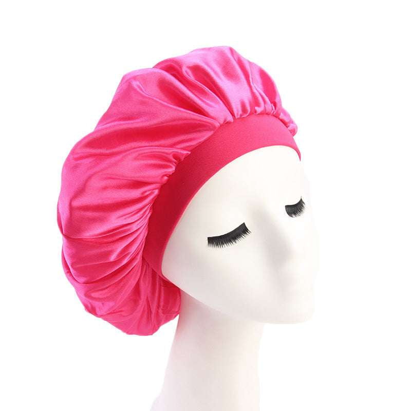 Elegant Nightcap Headwear, Satin Sleep Cap, Silky Dome Nightcap - available at Sparq Mart