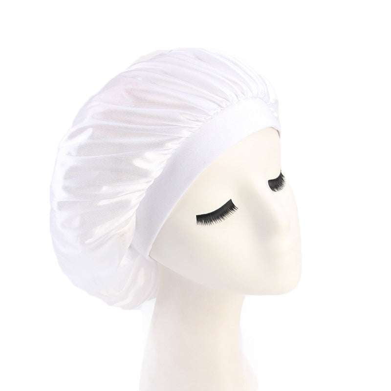 Elegant Nightcap Headwear, Satin Sleep Cap, Silky Dome Nightcap - available at Sparq Mart