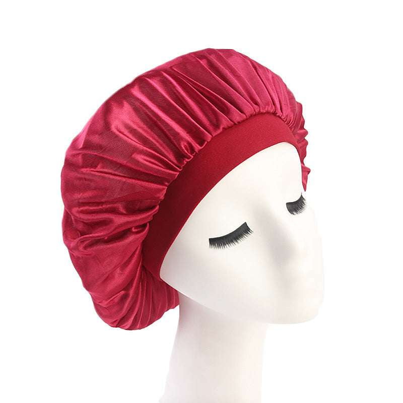 Elegant Nightcap Headwear, Satin Sleep Cap, Silky Dome Nightcap - available at Sparq Mart