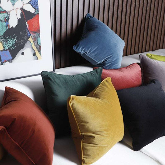 High-quality Velvet Throw Pillows, Modern Velvet Pillows, Simple Velvet Cushions - available at Sparq Mart