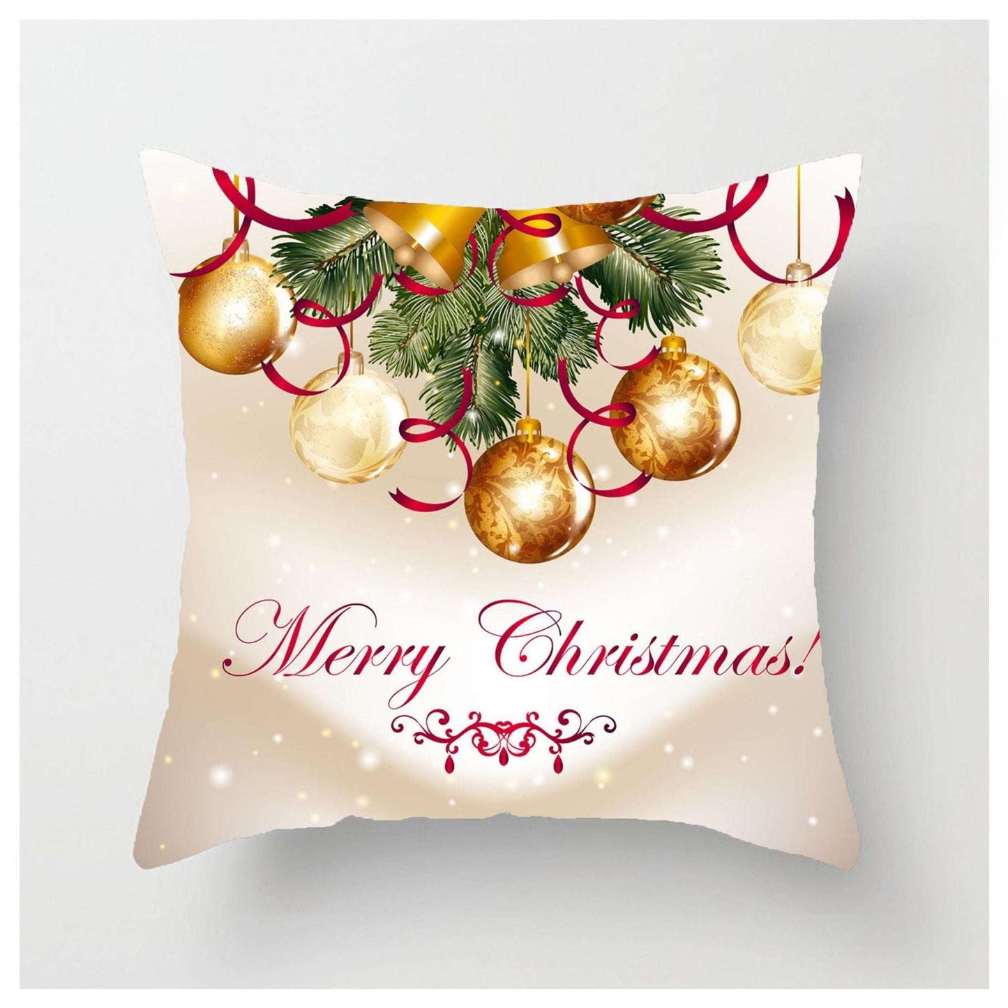 Christmas Ball Pillowcase, Festive Pillow Covers, Luxury Decorative Throw - available at Sparq Mart