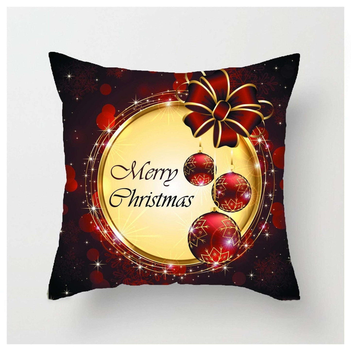 Christmas Ball Pillowcase, Festive Pillow Covers, Luxury Decorative Throw - available at Sparq Mart