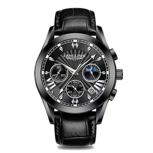 Luminous Waterproof Wristwatch, Men's Elegant Timepiece, Sapphire Crystal Quartz Watch - available at Sparq Mart