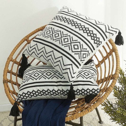 Chic Cushion Covers, Designer Pillow Shams, Nordic Tassel Pillowcase - available at Sparq Mart